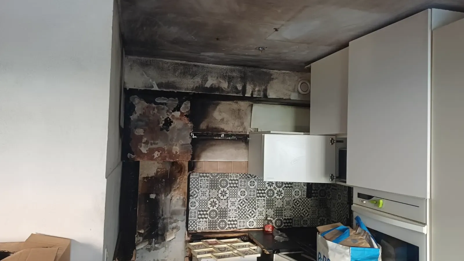Avant intervention 20 - Remise en état d'un appartement après incendie à Nice