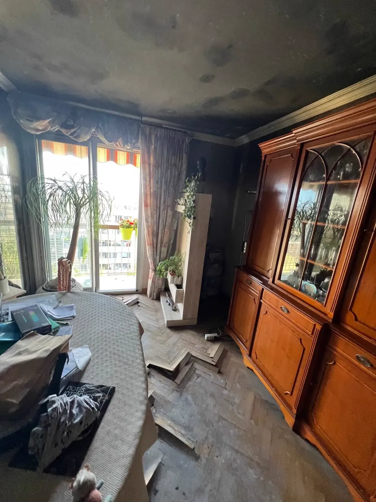 Avant intervention 4 - Rénovation complète d'un appartement après incendie à Nice
