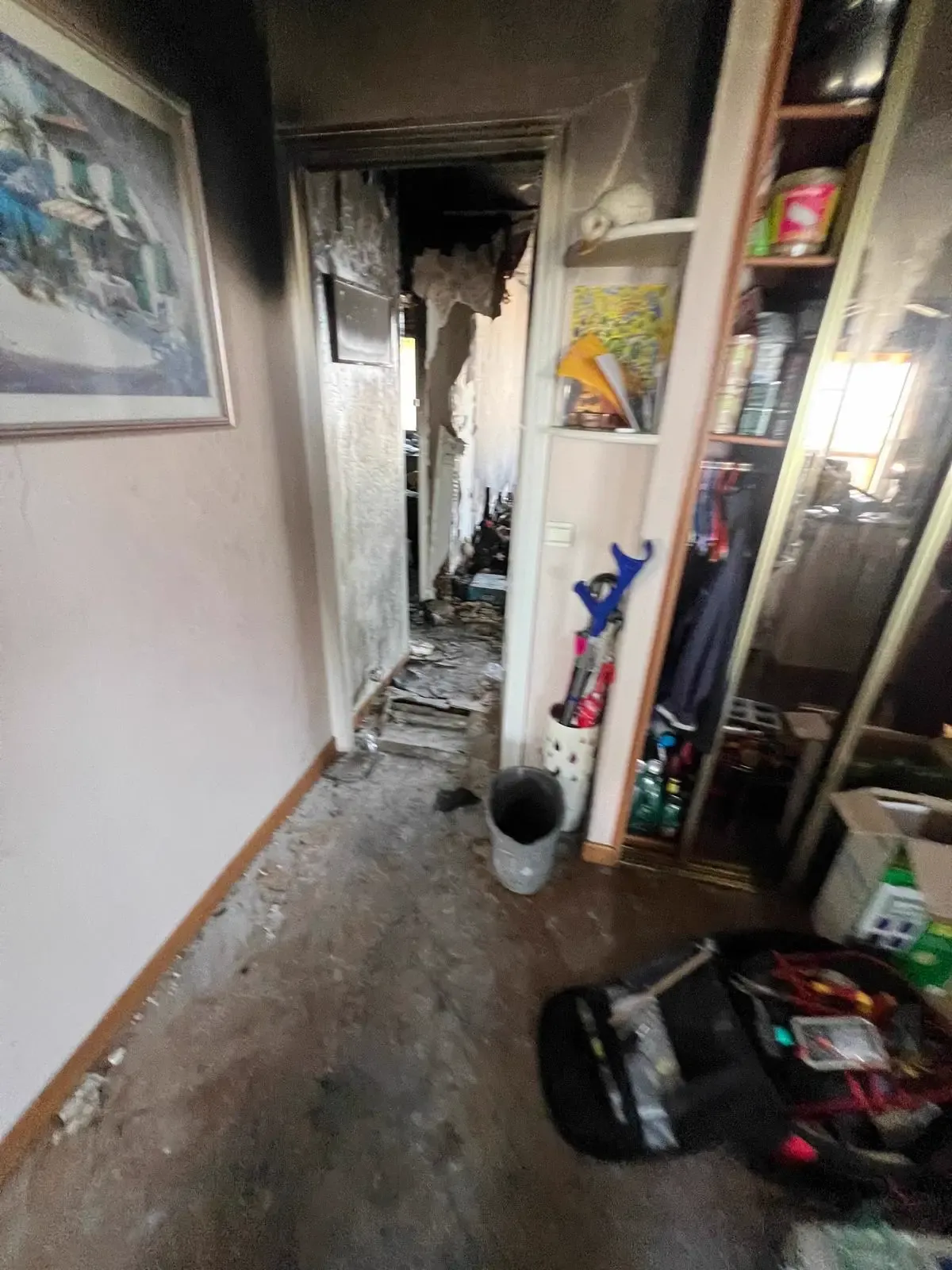 Avant intervention 6 - Rénovation complète d'un appartement après incendie à Nice