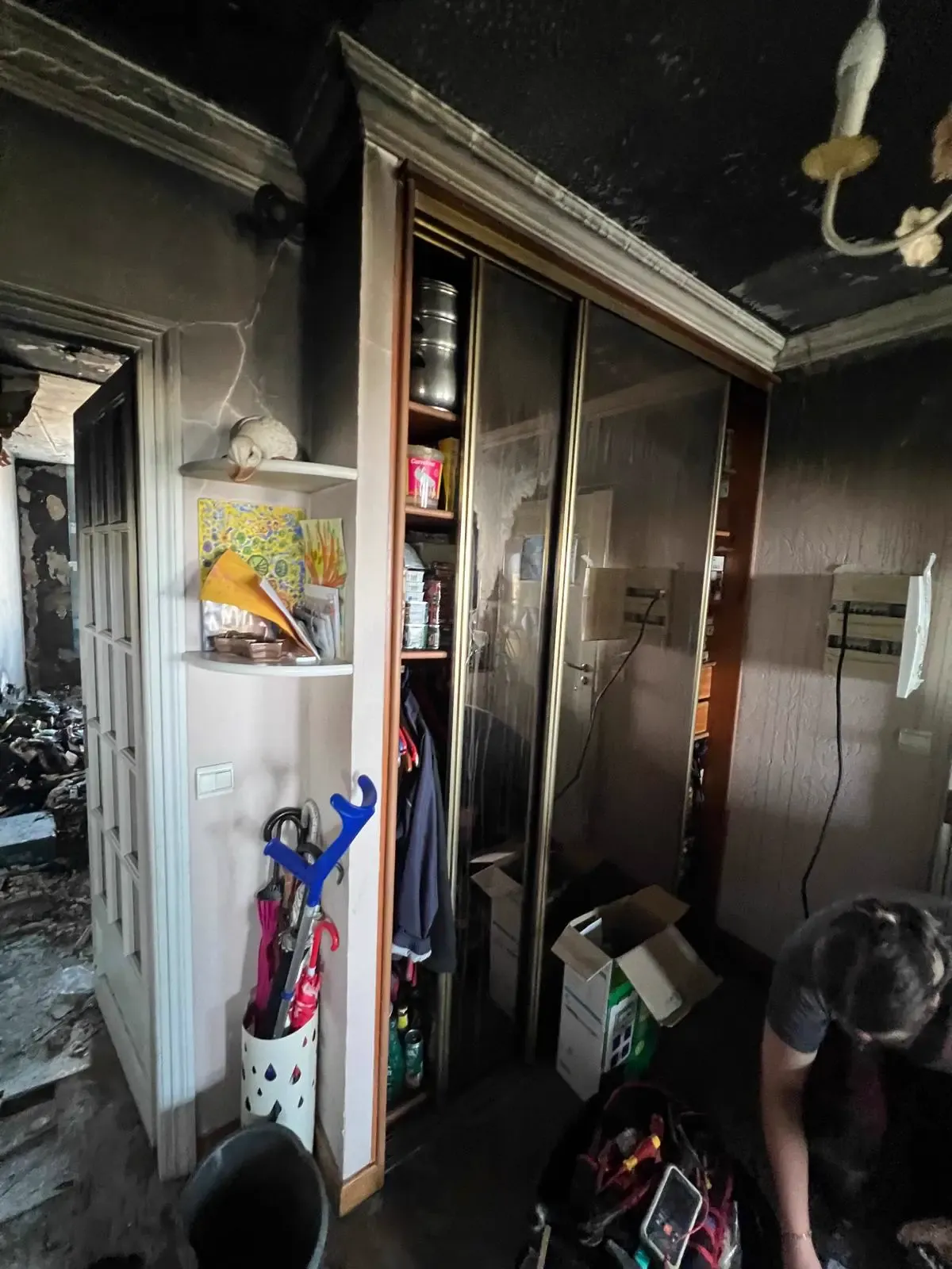 Avant intervention 7 - Rénovation complète d'un appartement après incendie à Nice
