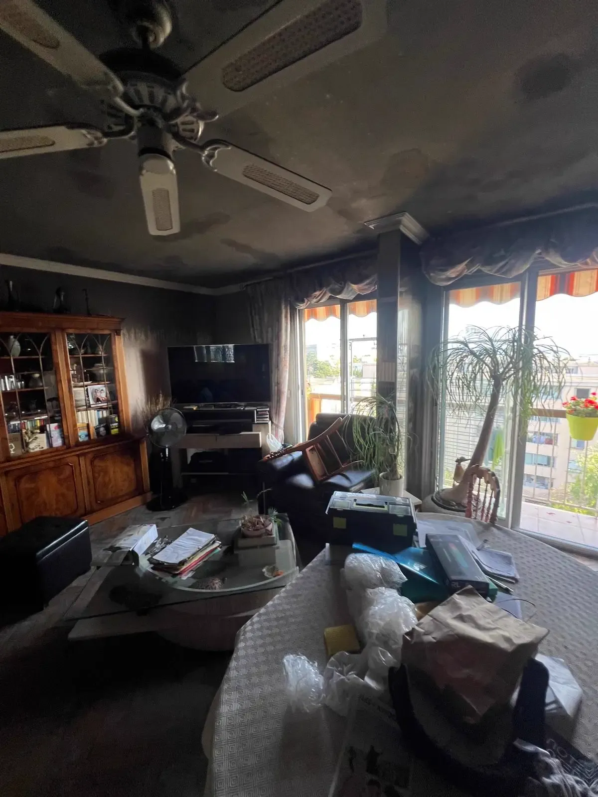 Avant intervention 8 - Rénovation complète d'un appartement après incendie à Nice