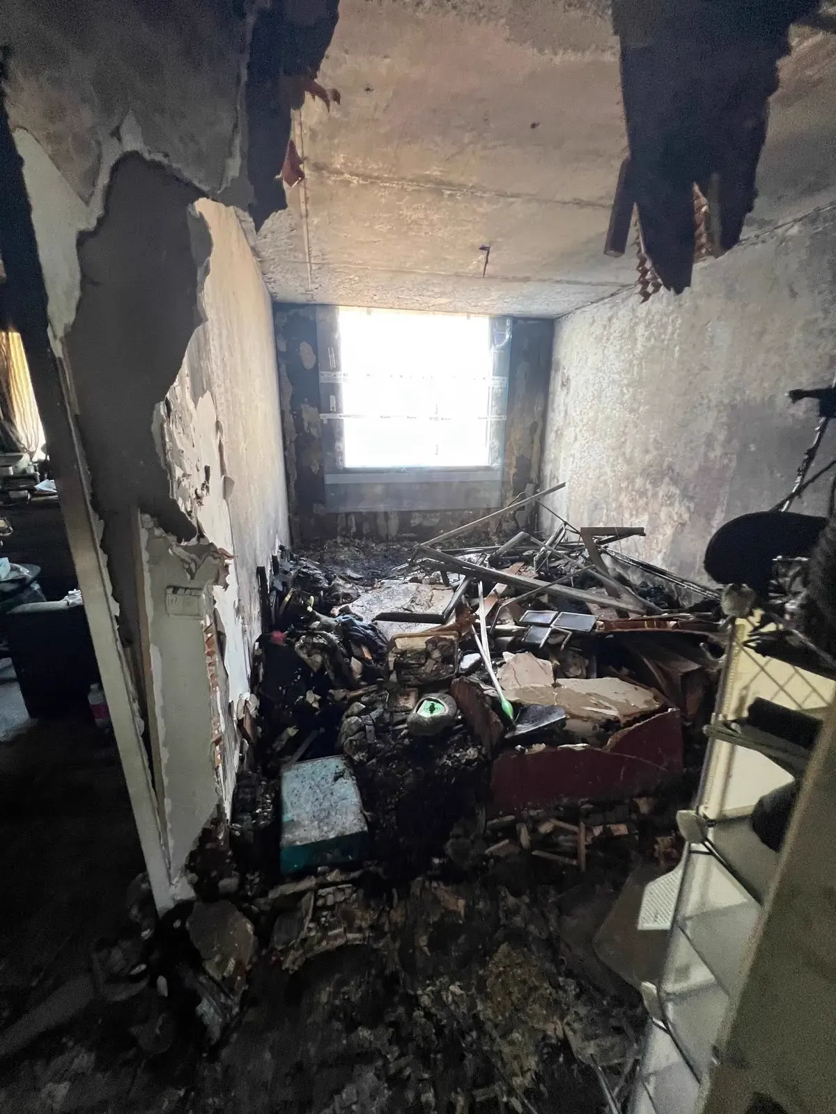 Avant intervention 10 - Rénovation complète d'un appartement après incendie à Nice