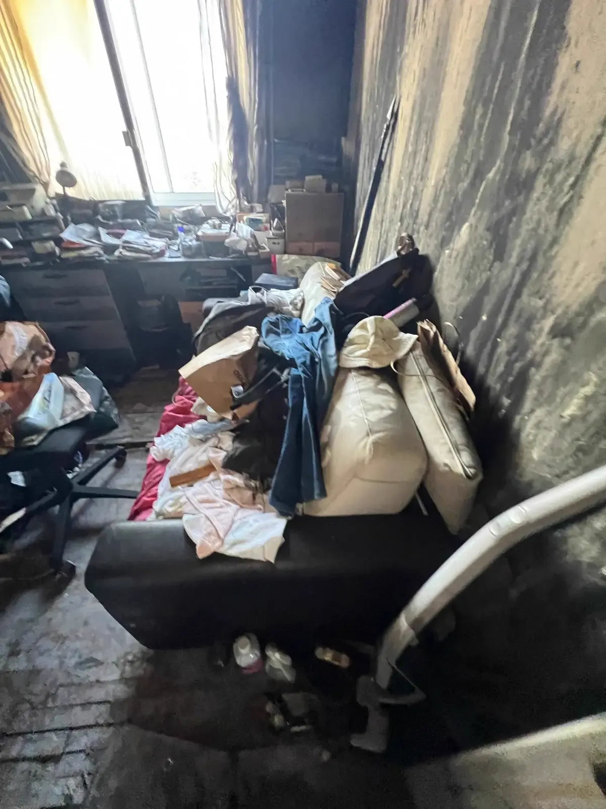 Avant intervention 11 - Rénovation complète d'un appartement après incendie à Nice