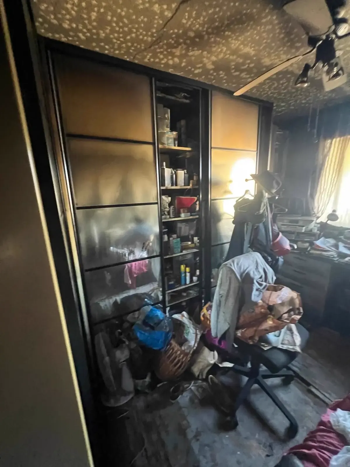 Avant intervention 12 - Rénovation complète d'un appartement après incendie à Nice